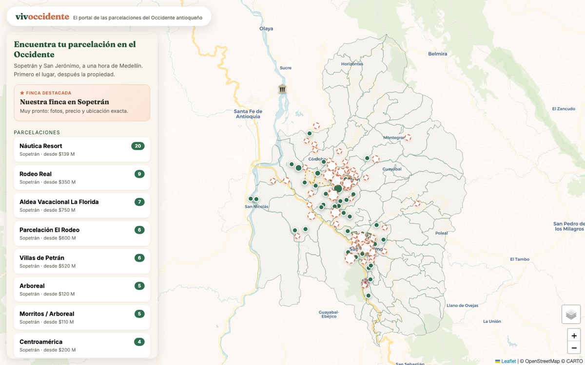 Vivoccidente — live map portal